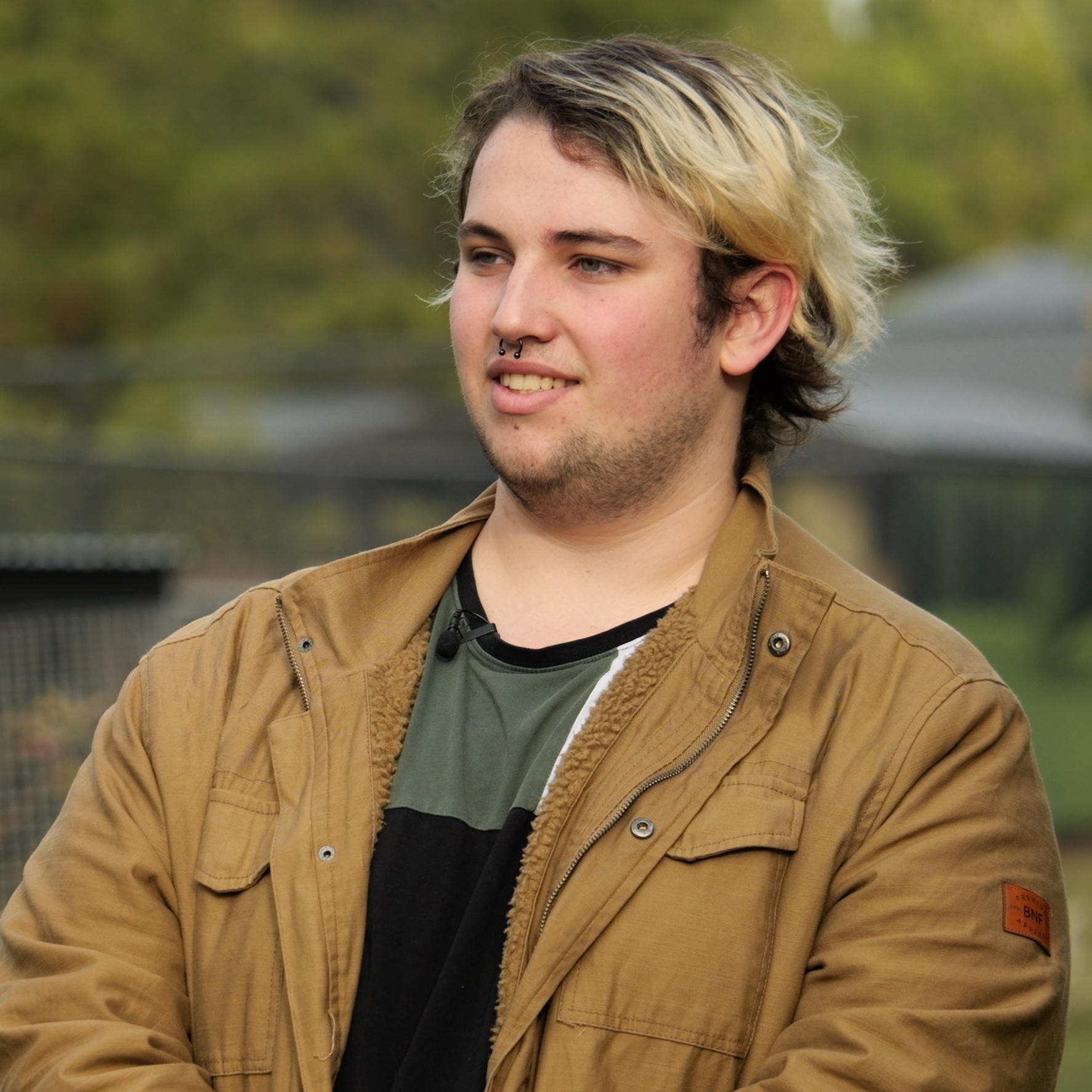 Josh looking away to the side of the camera